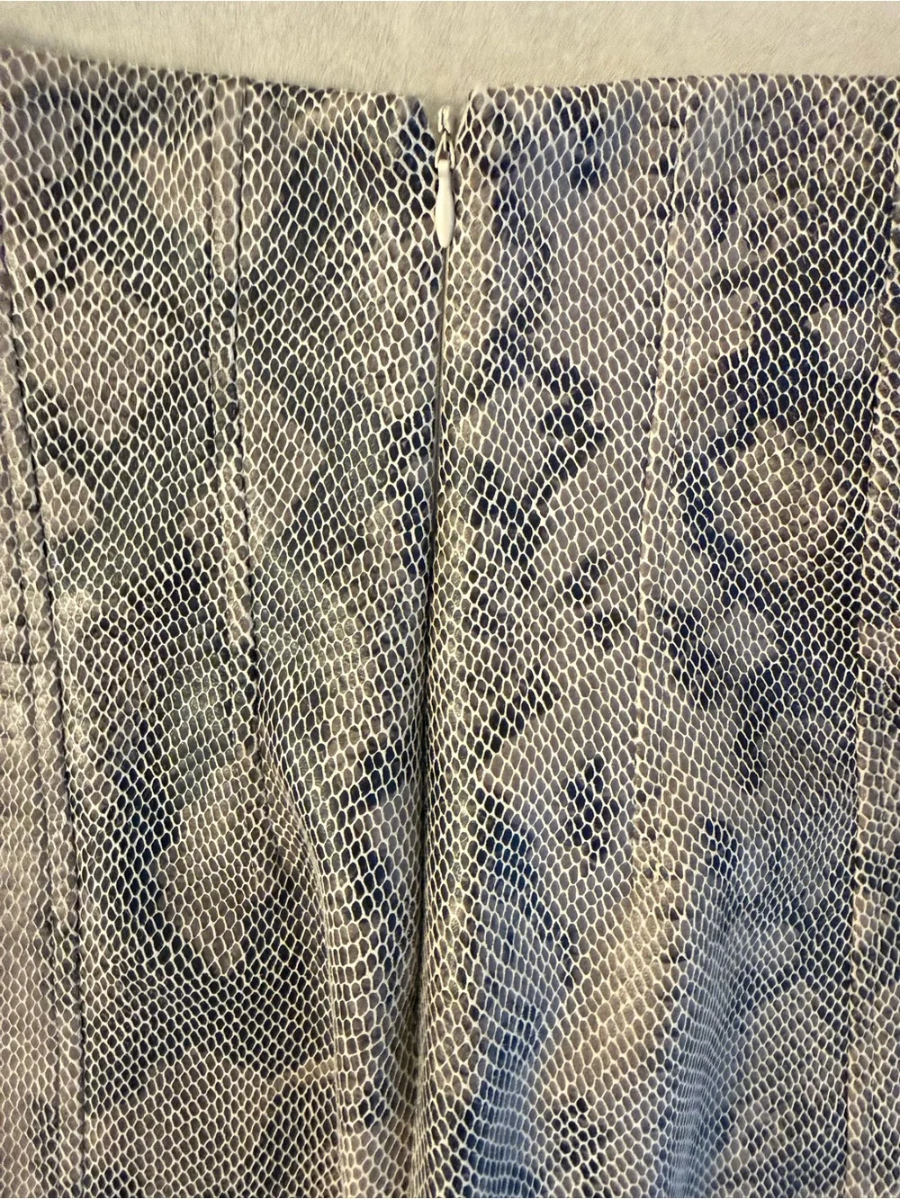 Zara Snakeskin Print High Rise A-Line Mini Skirt Brown Taupe Beige Black Size M